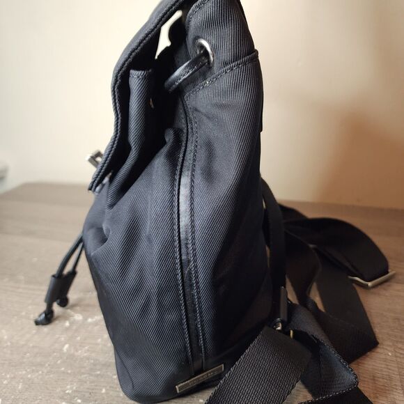 Y2K Mini Backpack Coach Black Nylon Leather Trim E3J-7441 - Picture 10 of 14